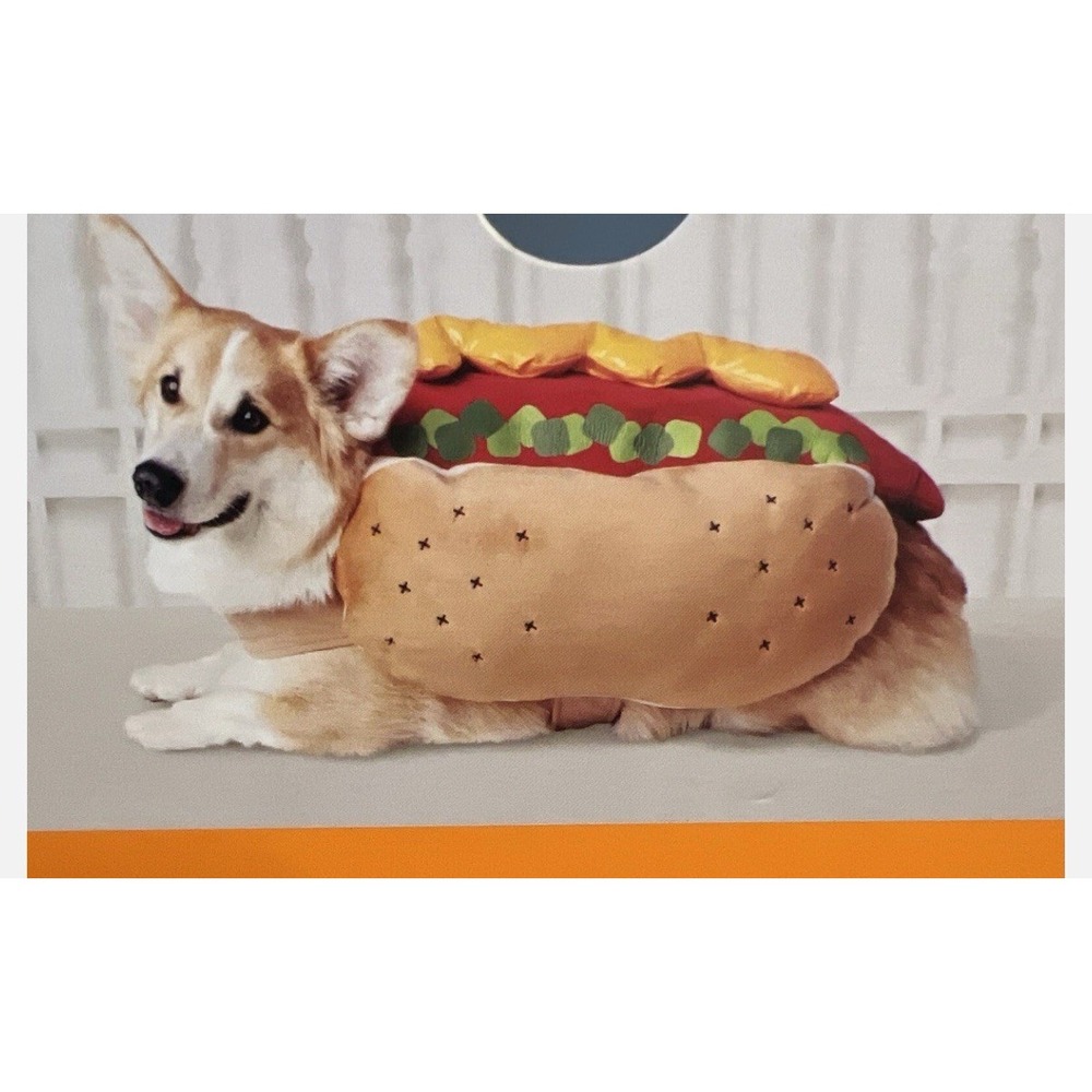 Hyde & EEK! Boutique Halloween Hot Dog Pet Costume Vest w/ Toy Medium NEW